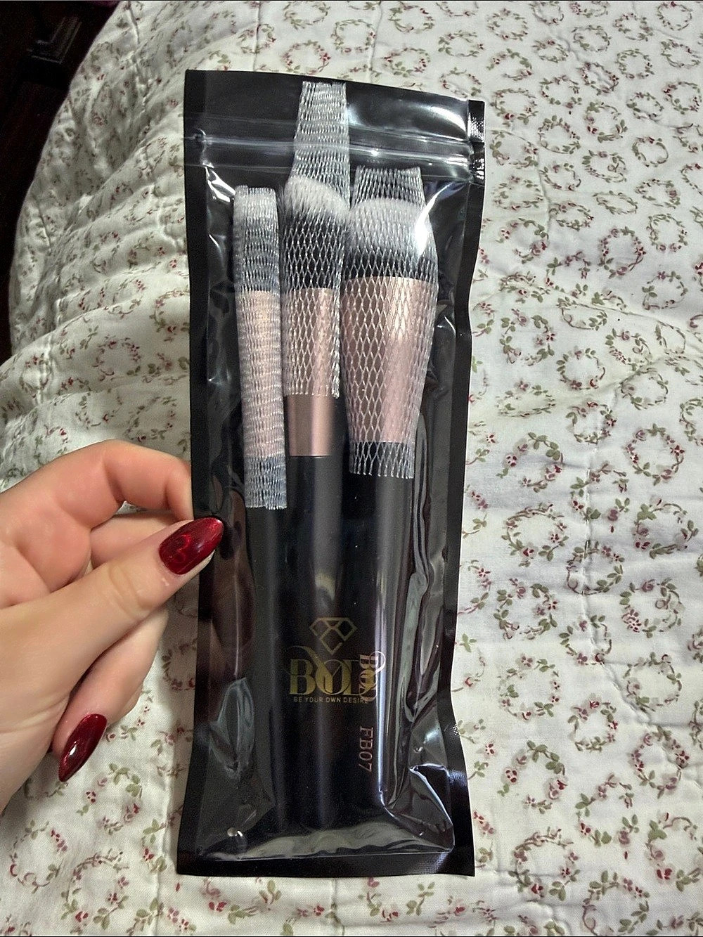 BOB Makeup Brush Set in Black & Rose Gold NWT